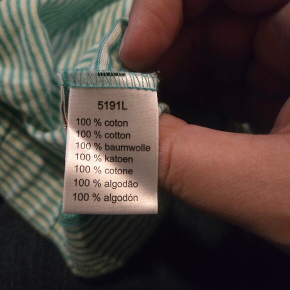 Lacoste Striped Halter Tank Top Green White Size 40 - Picture 4 of 10